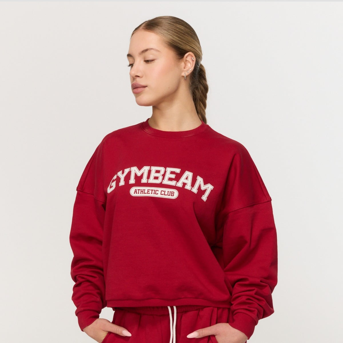 Γυναικείο Varsity Sweatshirt Red - GymBeam