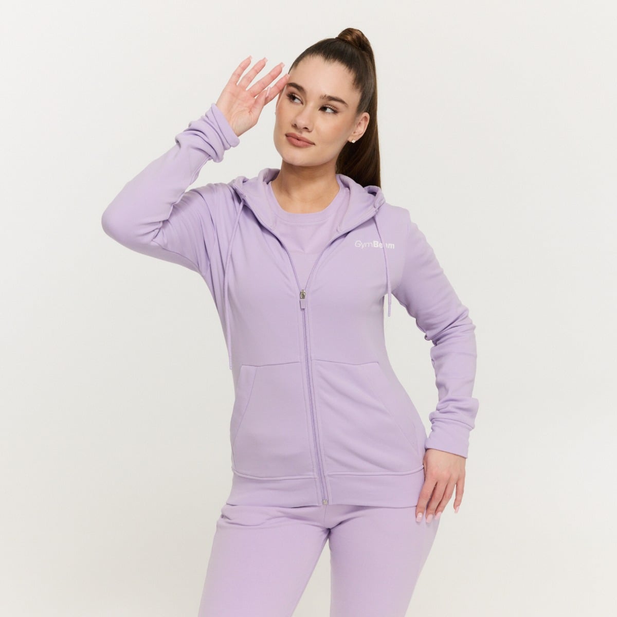 Γυναικείο Limitless Zip Up Hoodie Lavender - GymBeam