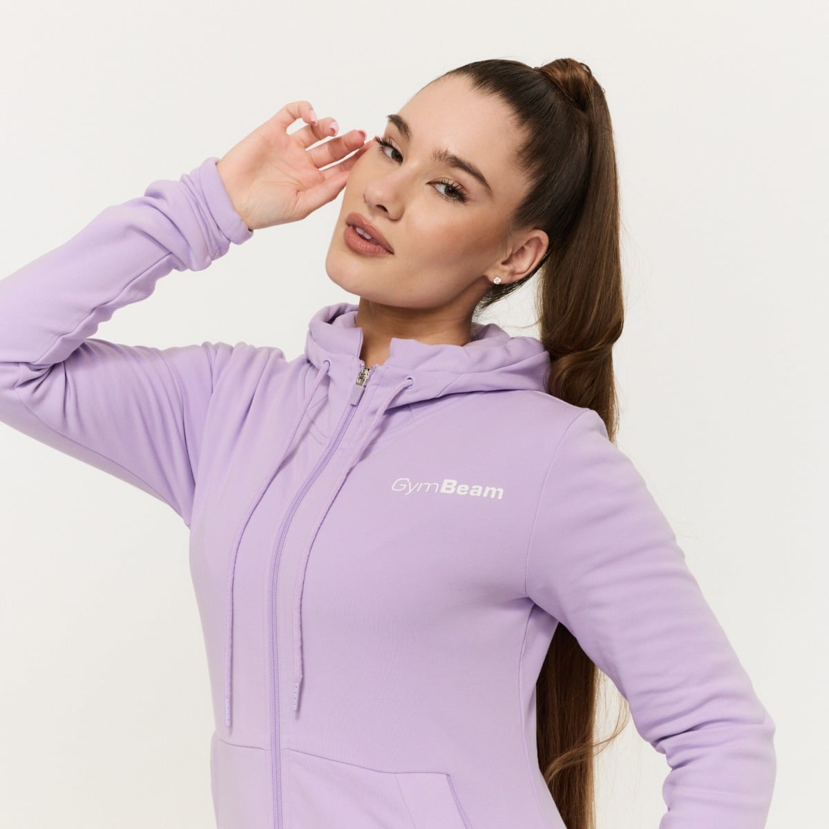 Γυναικείο Limitless Zip Up Hoodie Lavender - GymBeam