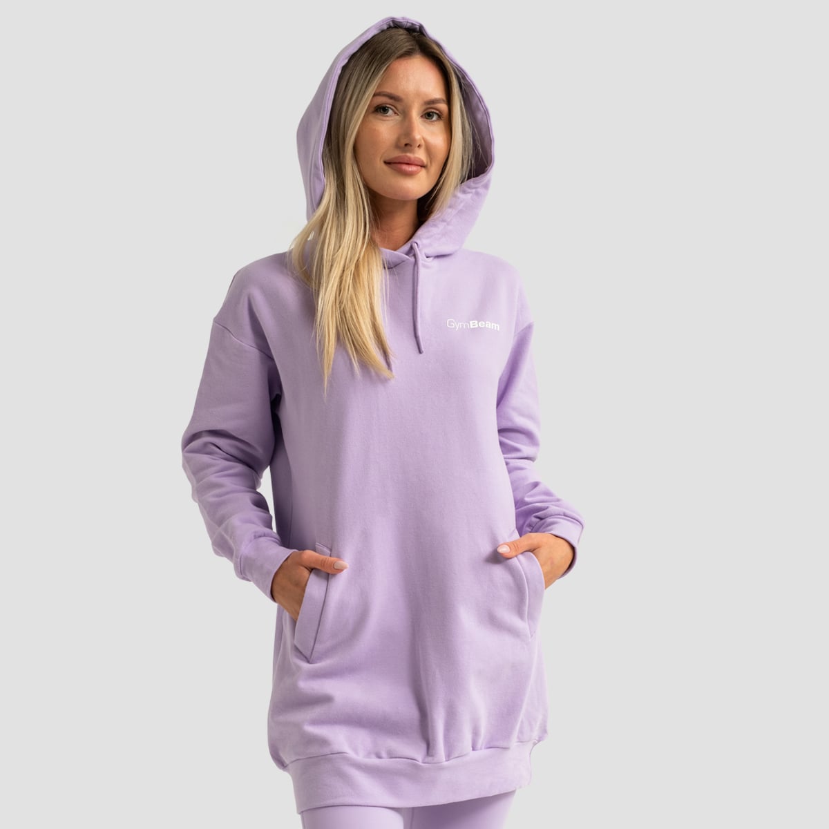 Γυναικείο Limitless Longline Hoodie Lavender - GymBeam