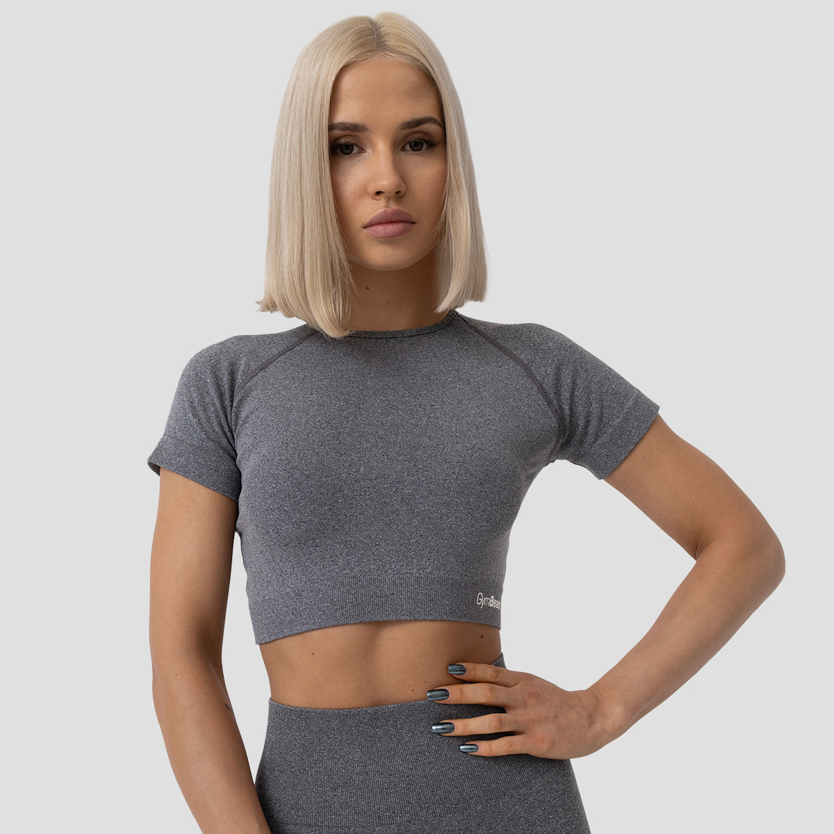 Γυναικείο FLO CropTop Grey - GymBeam