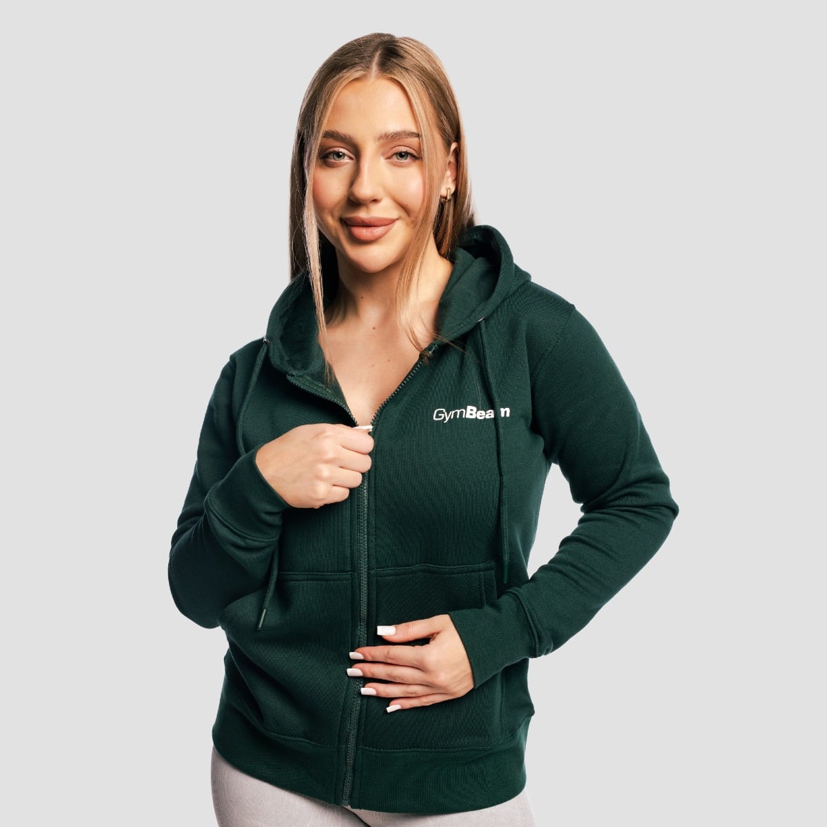 Γυναικείο Zipper Hoodie Pine - GymBeam