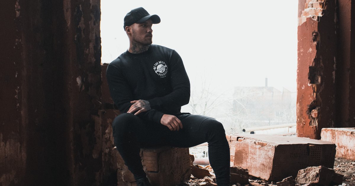 Ανδρικό Φούτερ The Best Version Black - GymBeam