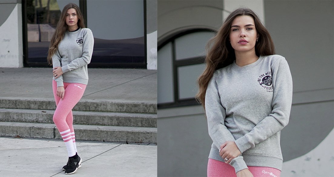 Γυναικείο Φούτερ The Best Version Grey - GymBeam