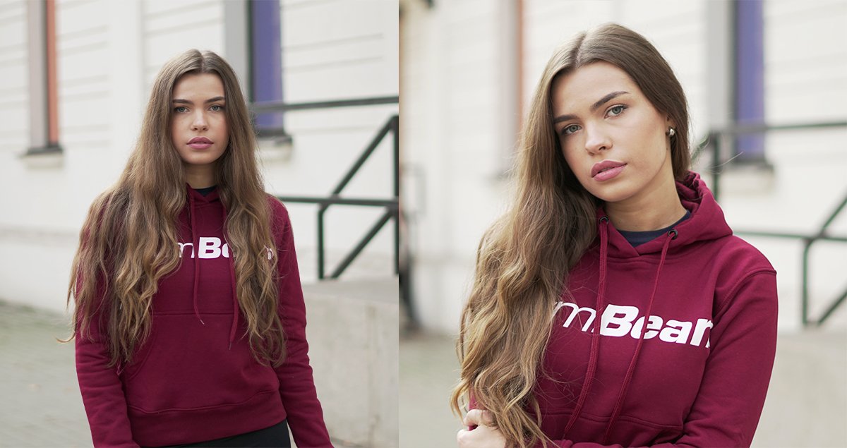 Γυναικείο Φούτερ Athlete Burgundy White - GymBeam